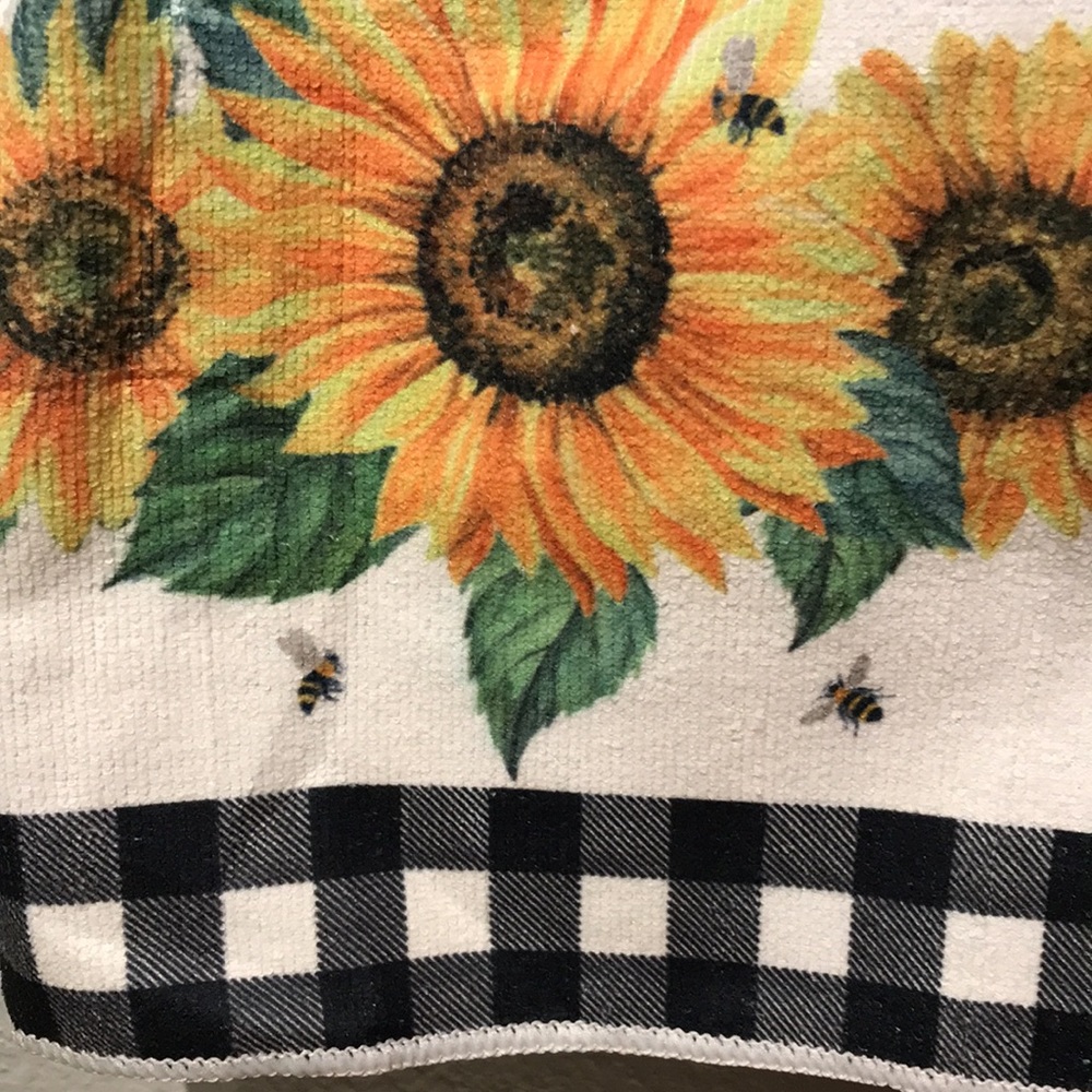 Hand Crafted Sunflower Kitchen Towel Sunflowers Towel Home Decor FINAL S… - Picture 4 of 5